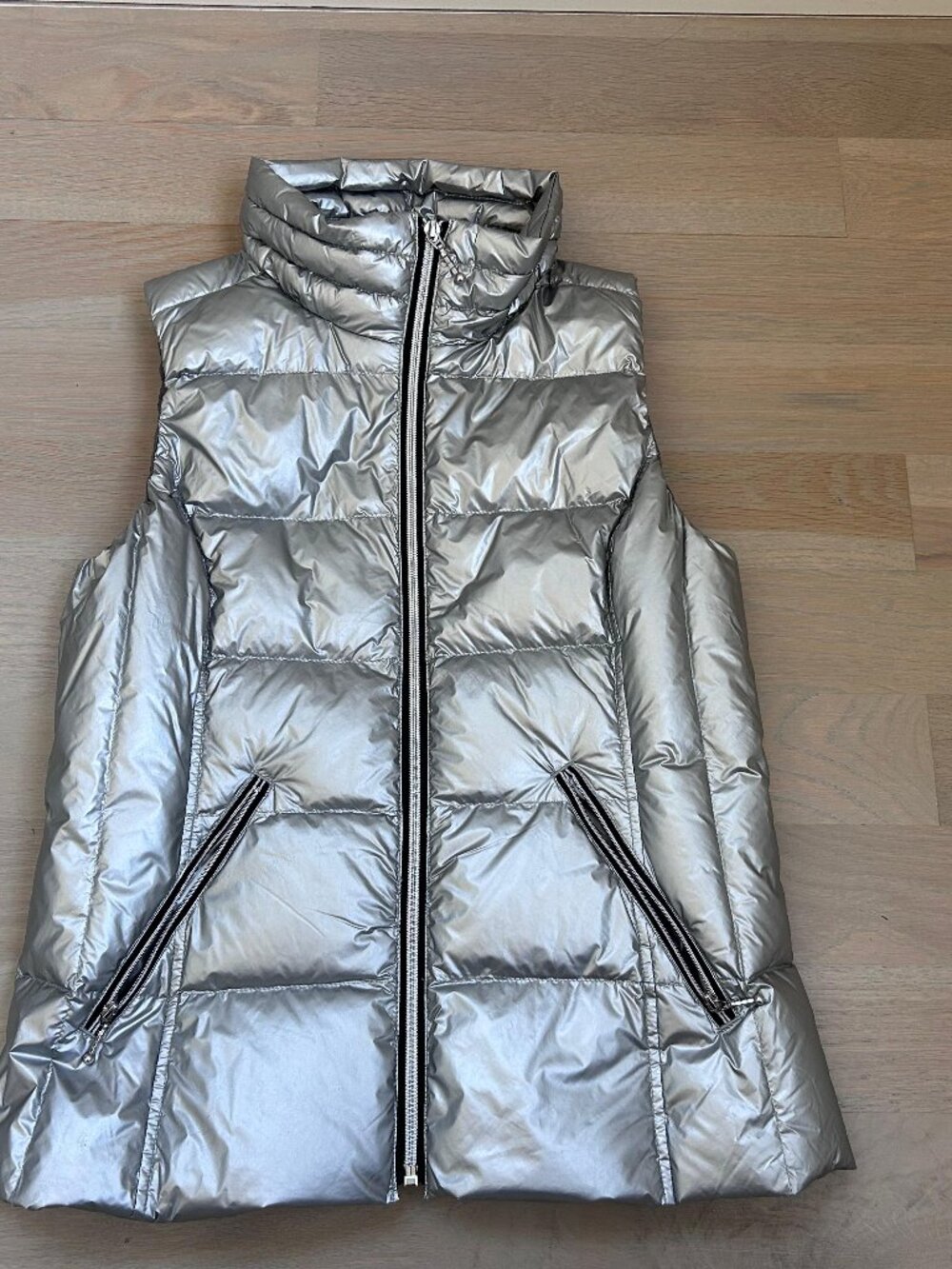 Brand New My Anorak Duck Down Metallic Sterling Grey / Space Vest - Women's S